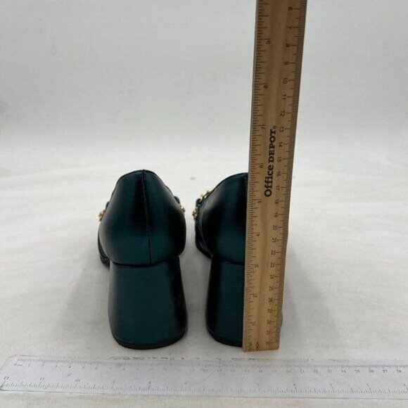 YDN Women Fashion Ankle Strap Pumps Pointed Closed Toe Mary Jane Chunky Mid Heel - Picture 4 of 7